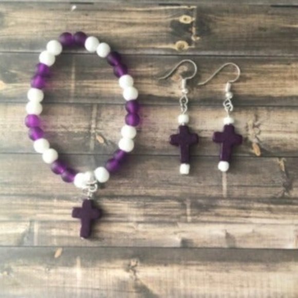 Cross Jewelry Set for girls communion confirmation - Picture 2 of 3